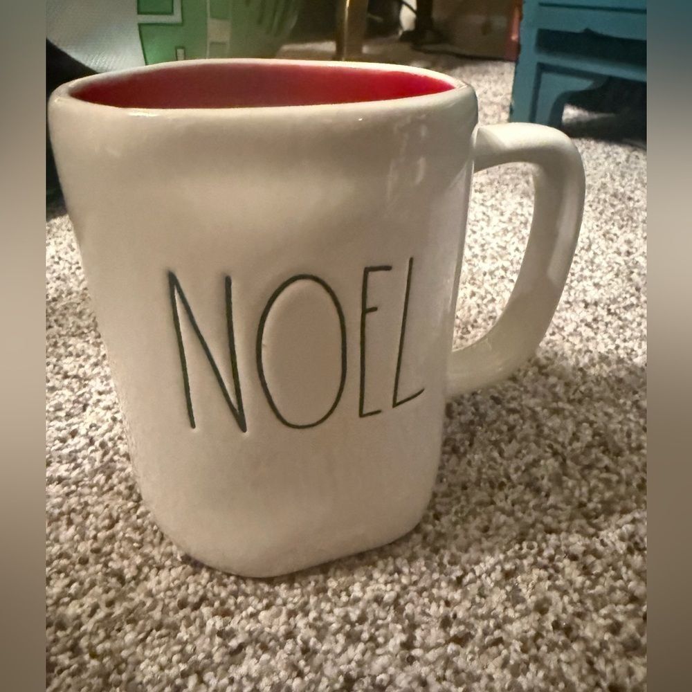 🎄Rae Dunn NOEL Ornament Ceramic Mug Red Cream Magenta Artisan Collection
